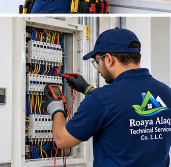 Qualified technician inspecting an electrical panel