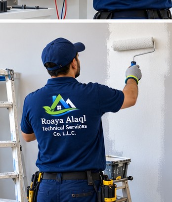 Painter applying a fresh coat of paint to an interior wall